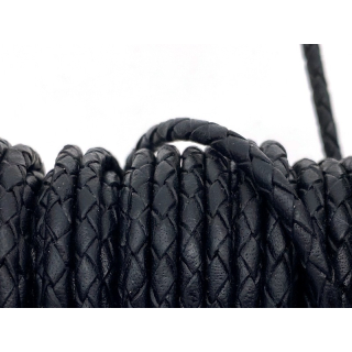 Boloband mit Kern 4 mm, schwarz