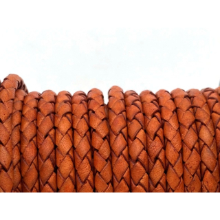Boloband mit Kern 4 mm, antik orange