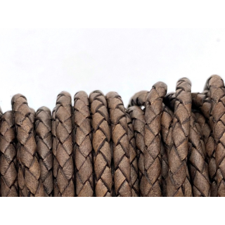Boloband mit Kern 4 mm, antik taupe