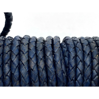 Boloband mit Kern 4 mm, antik blau