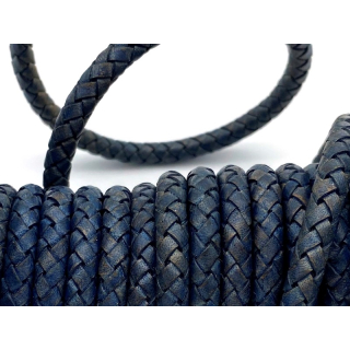 Boloband mit Kern 6 mm, antik blau