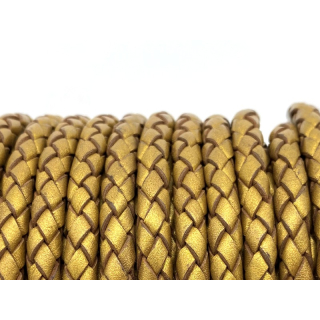 Boloband ohne Kern 6 mm, matt gold