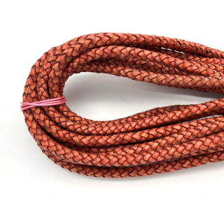 Boloband ohne Kern 8 mm, antik rot