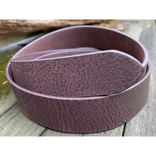 Wasserbüffel-Gürtellederstreifen Dunkelbraun gemillt-soft, 34 mm
