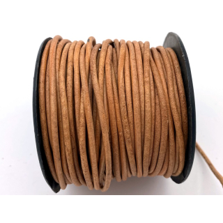 Lederband rund Ø 2,5 mm, natur gebräunt