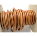 Lederband rund mit Kern, Ø 6 mm, natur