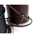 Lederband rund mit Kern, Ø 4 mm, dunkelbraun