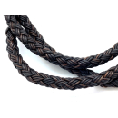 Lederband rund geflochten Ø 8 mm, 6 Stränge...