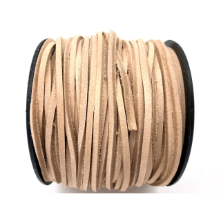 Lederband, Lederschnur eckig, Vierkant 3 x 3 mm, natur