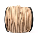 Lederband, Lederschnur eckig, Vierkant 3 x 3 mm, natur