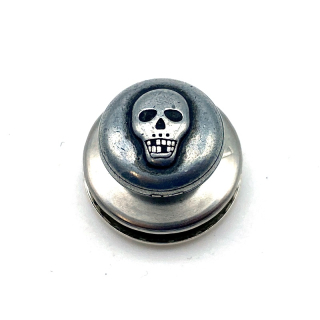 Oberteil Skull Ø 15 mm /3 mm, altsilber/niro