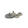 Ringfederdruckknopf "Skull" 25 x 17 mm, altsilber poliert