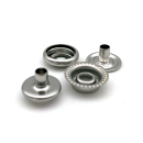 Ringfederdruckknopf 12 mm, Messing mit Stein chrystal -...