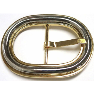 Doppelschnalle 39 mm, vernickelt / gold
