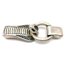 Hakenverschluss"Cobra " 10 x 5 mm, versilbert