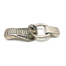 Hakenverschluss"Cobra " 10 x 2,5 mm, versilbert
