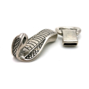 Hakenverschluss"Cobra " 10 x 2,5 mm, versilbert