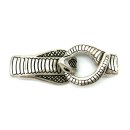 Hakenverschluss" Cobra " 10 x 5 mm, versilbert