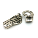 Hakenverschluss" Cobra " 10 x 5 mm, versilbert