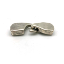 Hakenverschluss 10 x 2,5 mm, versilbert