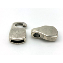 Hakenverschluss 10 x 2,5 mm, versilbert