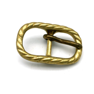 Doppelschnalle "Kordel" 15 mm, Messing