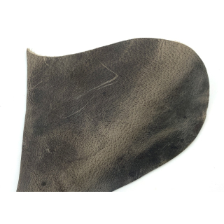 Wasserbüffellederhälfte I grau/ braun,  pull up- gefettet 1,33 m²