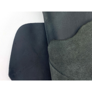 Wasserbüffellederhälfte I anthrazit/schwarz, gefettet leichtes pull up 0,79 m²